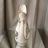 Jug or soliflore ü keramik vintage 1960 1970 white black/grey