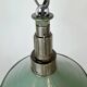 Industrial Petrol Enamel Military Pendant Lamp with Cast Aluminium Top