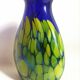Cobalt blue vase with yellow inclusion Height 33 cm