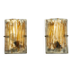 Pair of signed La Murrina thick Murano glass sconces. Italy 1970s.