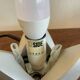 Cylindrical yellow Murano glass with silver flower stand table lamp from Italy