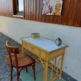 Wicker chest of drawers, canning and bamboo wood