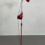 Chromed metal floor lamp from the 80s