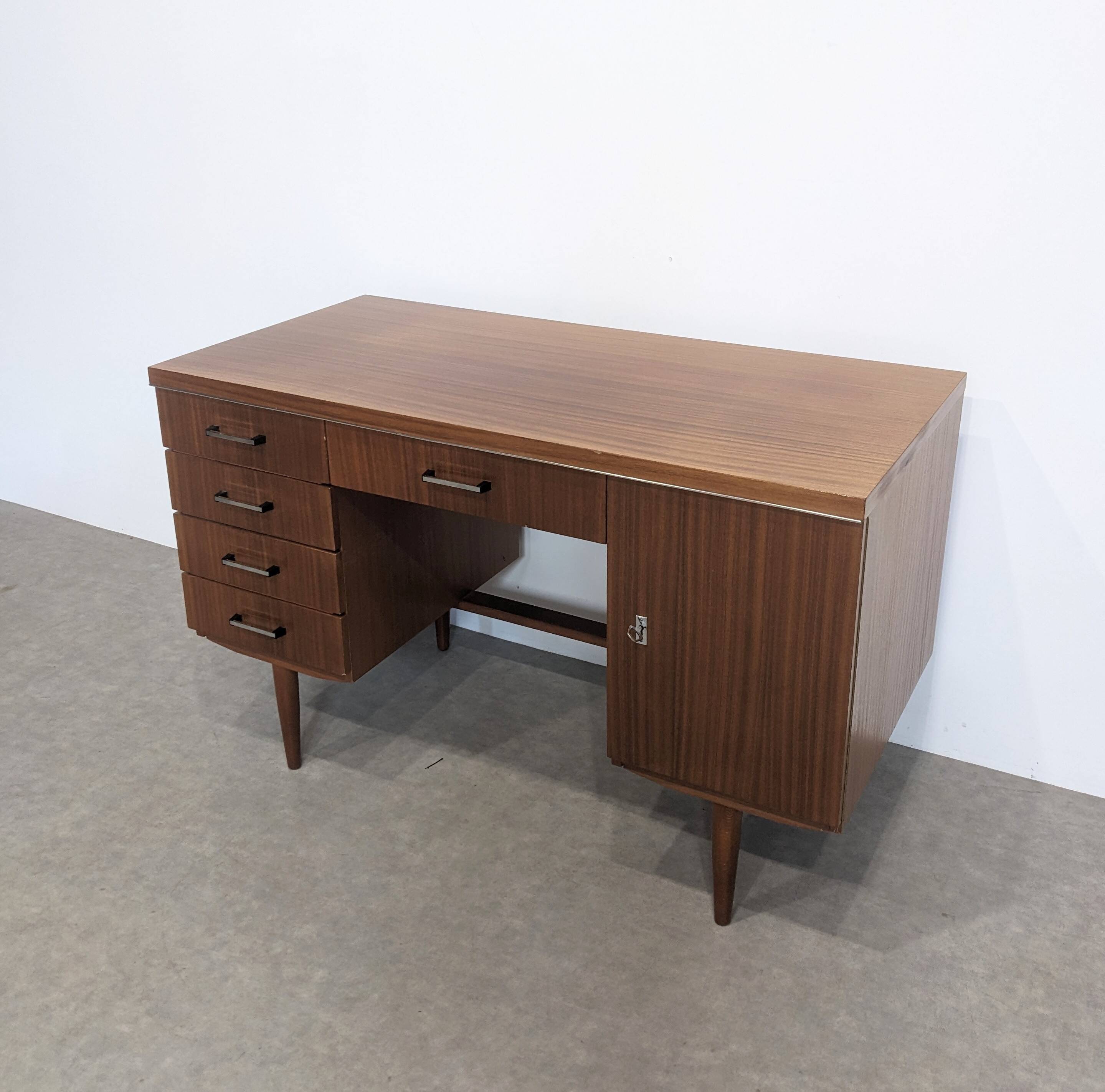 Vintage five-drawer desk