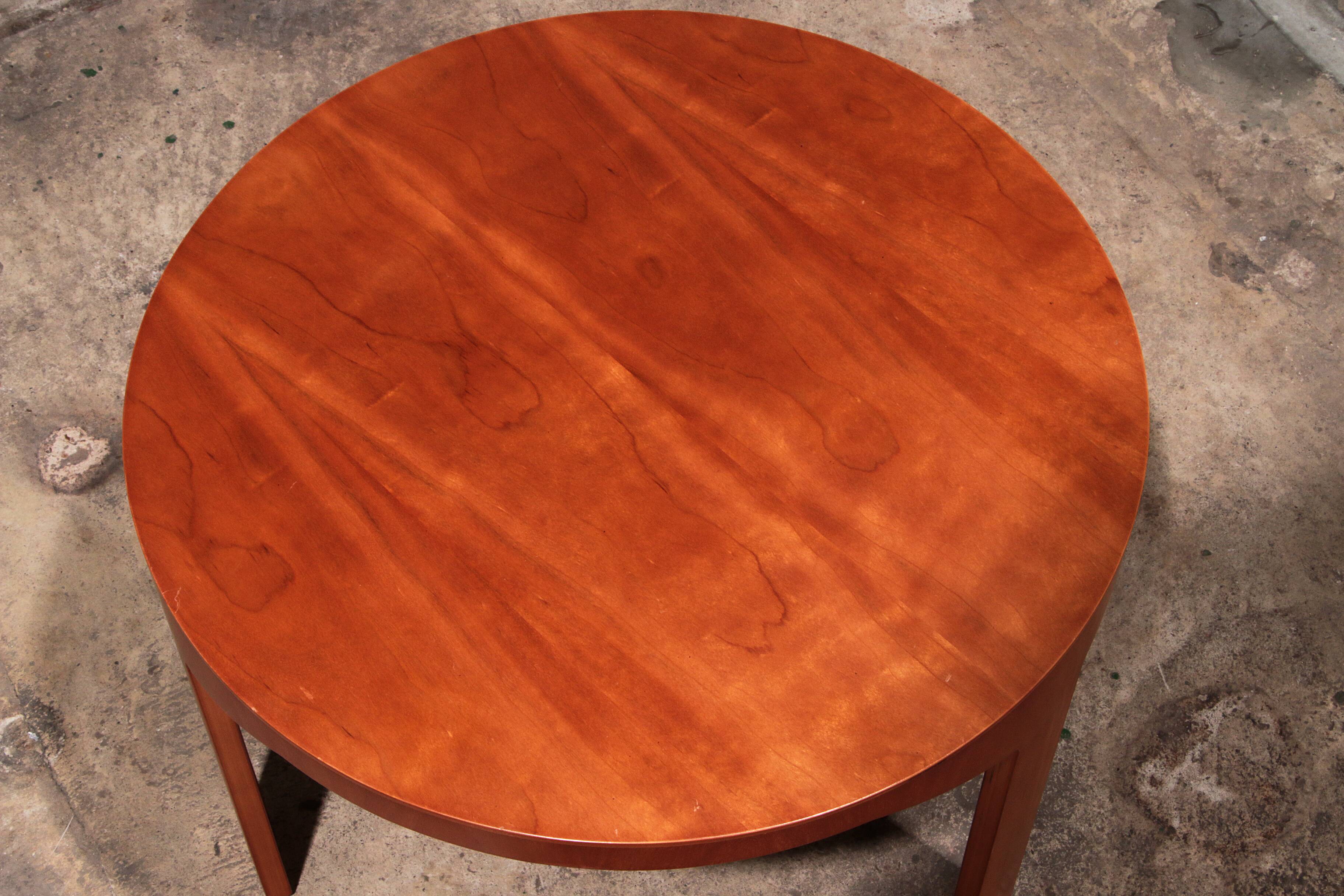 Wooden side table with vintage 70s