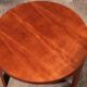 Wooden side table with vintage 70s