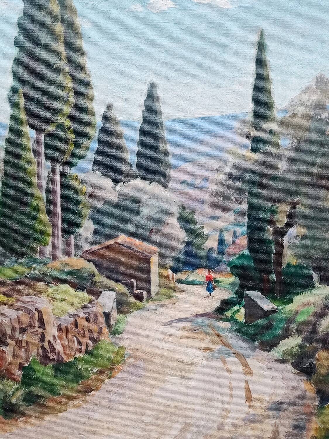 Peinture à l'huile d'André Boursier - Mougenot