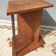 Table d'appoint moderniste Art Déco Noyer et acier chromé