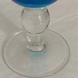 Soliflore in blown and engraved glass