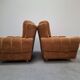 Pair of Czech TON Armchairs, 1985, Mid-Century Upholstered Lounge Chairs