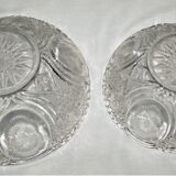 Two cuts cut in molded blown crystal