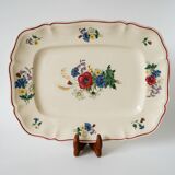 Plat rectangulaire Digoin Sarreguemines modèle Agreste, 1960
