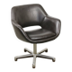 Italian Vintage Chocolate Brown Leather Office Chair