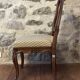 Antique dining set. Table 1.58 m x 1.10 m + 6 chairs from the 1920s.