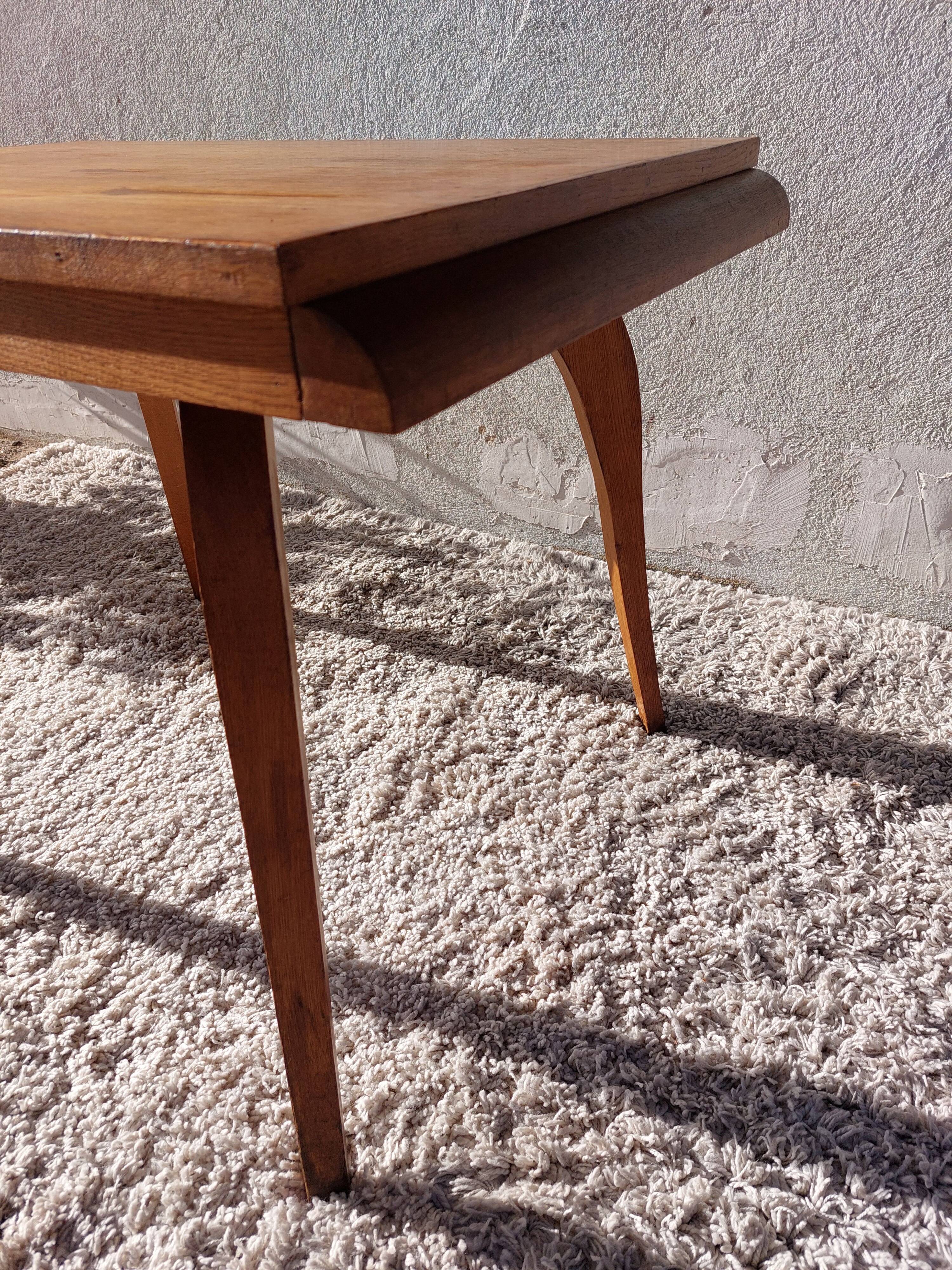 Table or desk, golden honey, curved legs