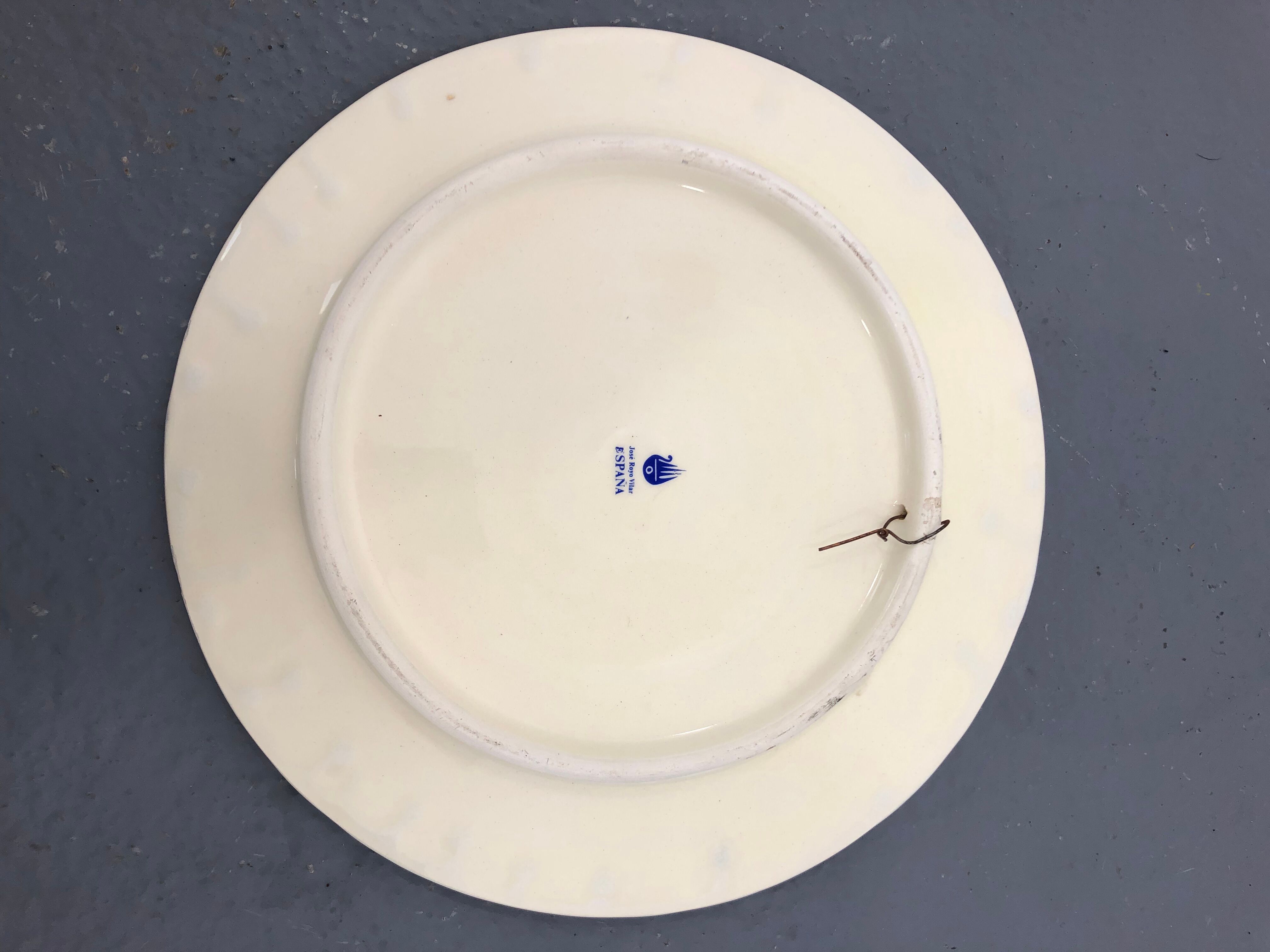Decorative plate, made in spain floral, signed jose royo vilar, spain
