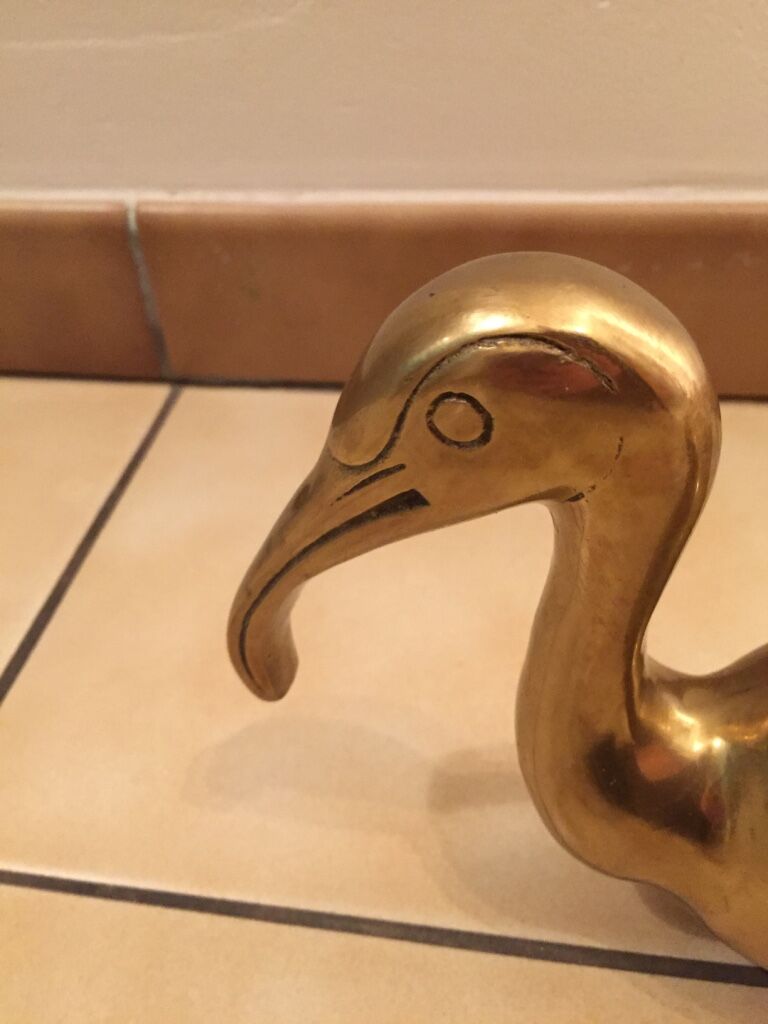 Ibis in brass 34cm vintage