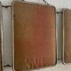 Vintage mirror 1960 triptych barber pink fabric - 21 x 49