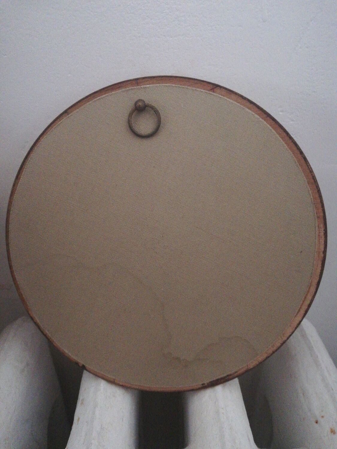 Pair of miniature gold round frames