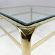 Table basse, laiton & verre, Mauro Lipparini  1970's, italie