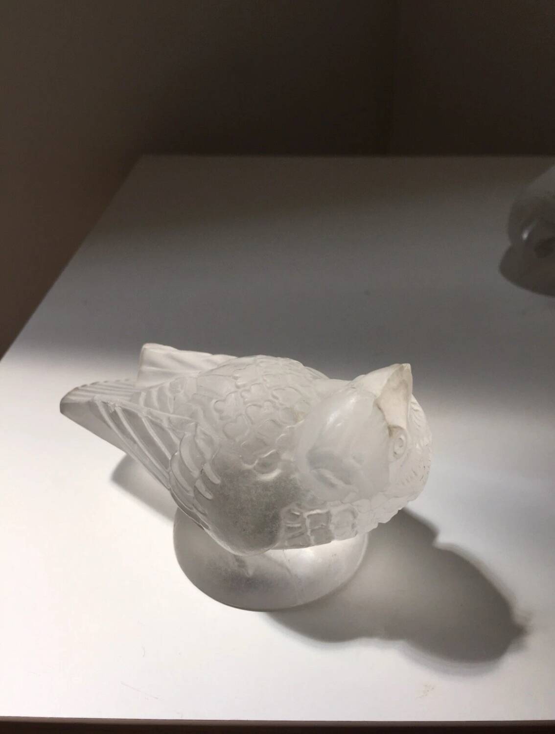 Sculpture of Birds in Molded Glass, Art Deco Bohemian Style, Lalique Sabino