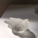 Sculpture of Birds in Molded Glass, Art Deco Bohemian Style, Lalique Sabino