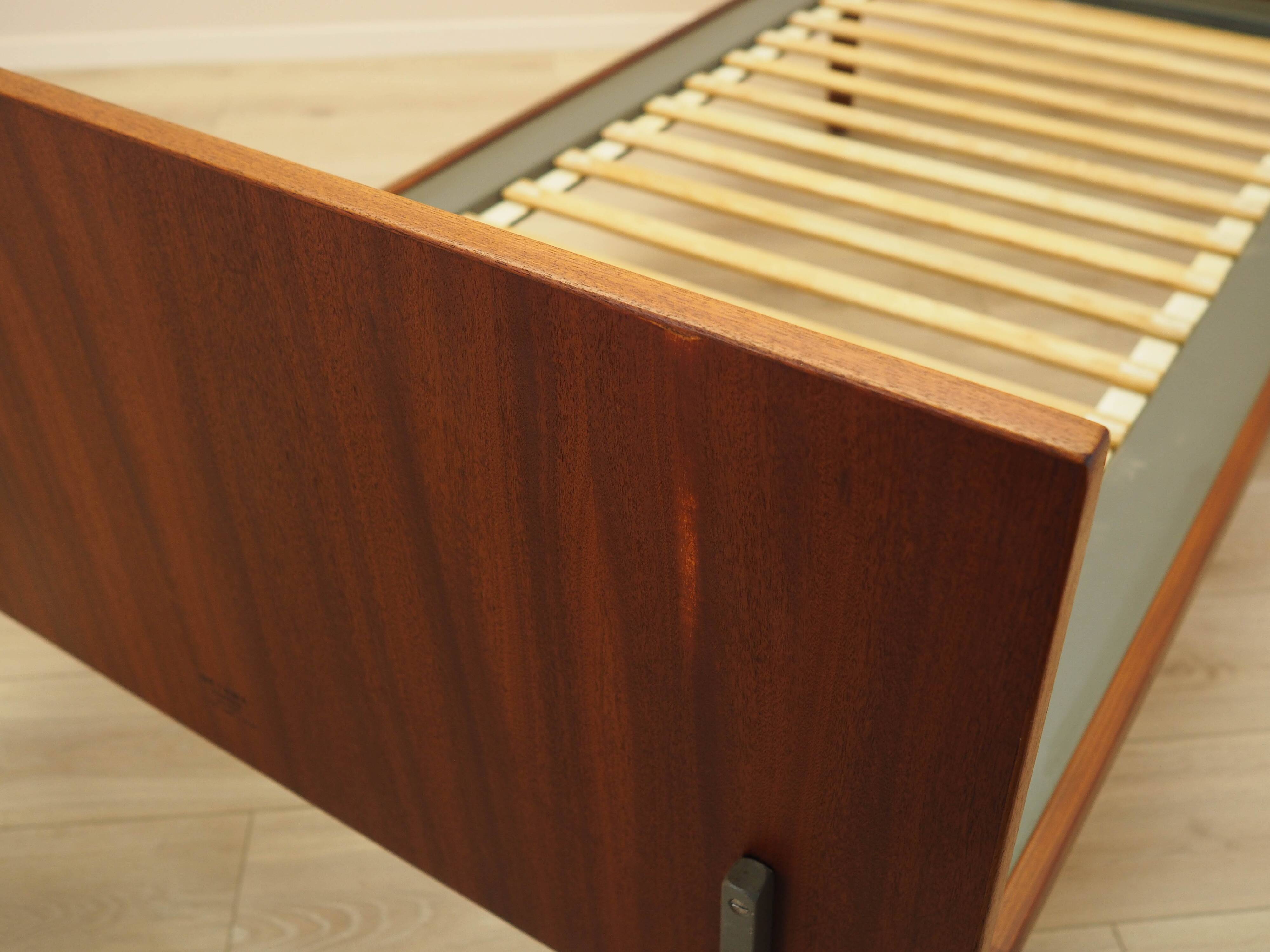 Teak bed, Danish design, 1960s, designer: Hans J. Wegner, manufacturer: Get