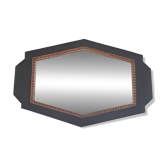 Large Art Deco Mirror with Geometric Frame