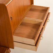 Scandinavian free standing teak wall unit, Norway 1960s.