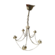 5-light off-white metal chandelier