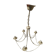 5-light off-white metal chandelier