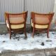 Paire de fauteuils vintage cannage