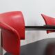 1990s Italian black and red post modern design bench