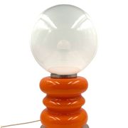 Space Age Orange Murano glass table lamp 1970s