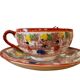 Vintage Oriental Tableware Geisha Girl: 10-Piece Coffee Set