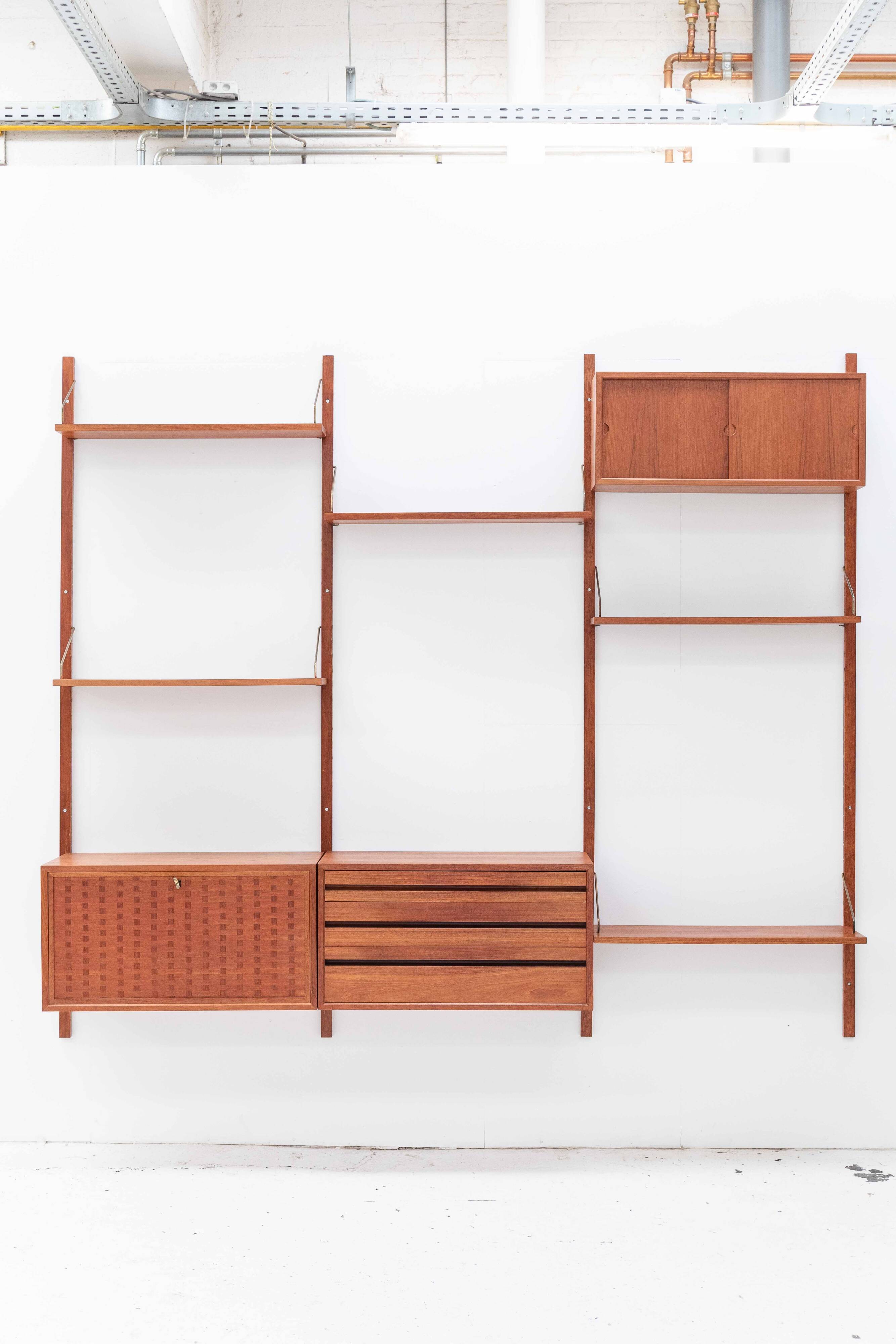 3-bay Cado wall unit by Poul Cadovius