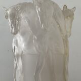 Lamp decorated with horses in plexiglass from the 70s