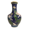 Blue Brass Vase