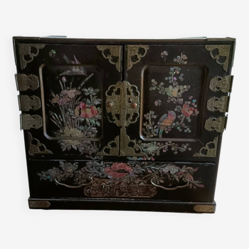 Cabinet, coffret à bijoux asiatique ancien