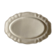 Sarreguemines ivory faience dish with 38cm godrons