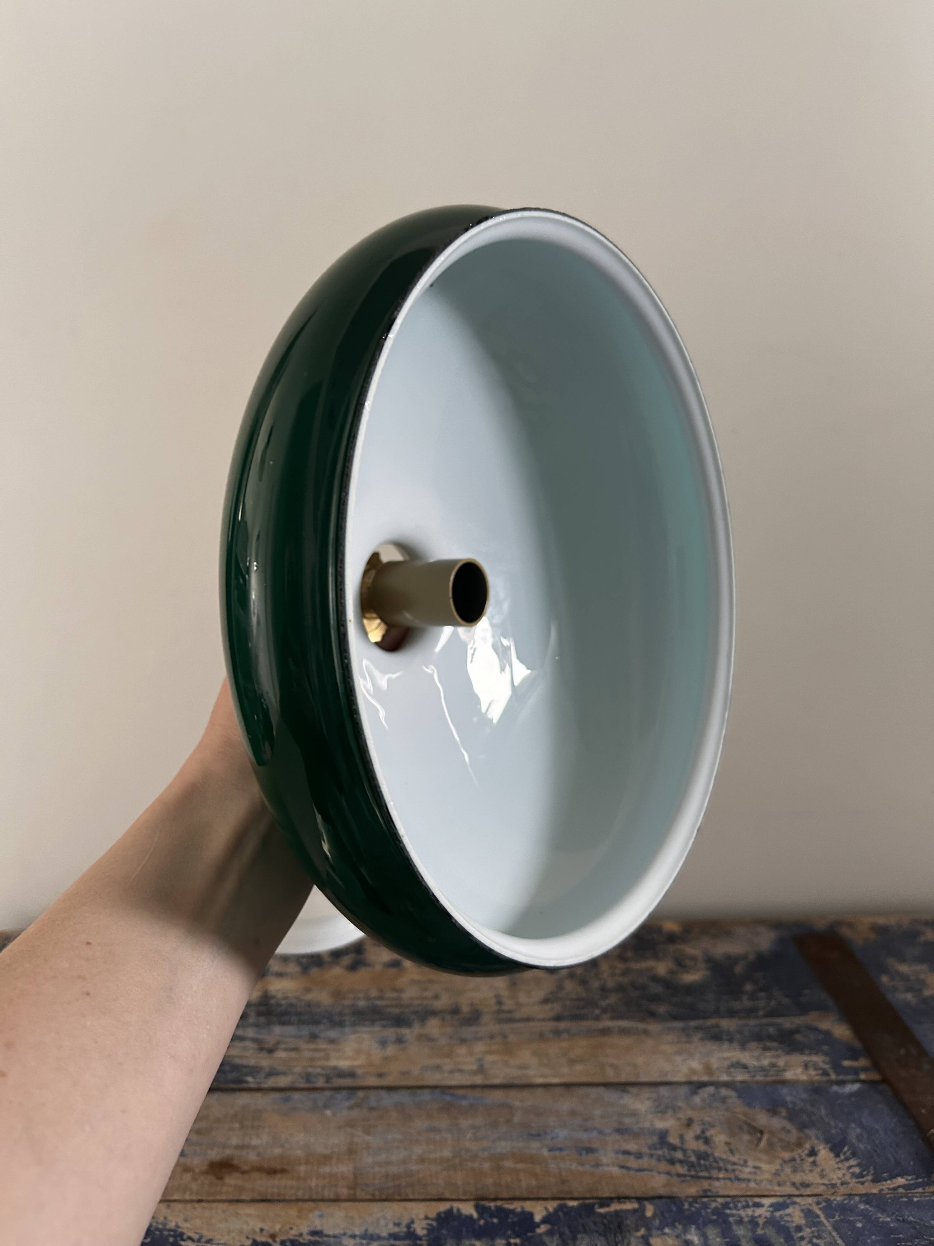 Tilting wall light in green opaline