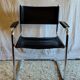 Bauhaus chair in chrome metal and leather - mid 20th century.