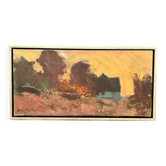 Original Swedish Oil on Canvas – “Landscape with Blue Hut” by Arne Aspelin