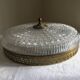 Glass and brass ceiling light