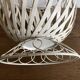 XXL Neoclassical Medici-style plant pot in ivory sheet metal