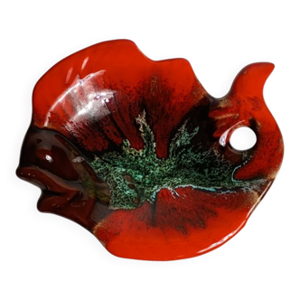 Ceramic fish bowl or pocket tray signed Vallauris, 1950s.