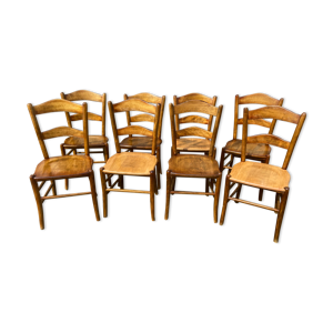 8 chaises bistrot 1970