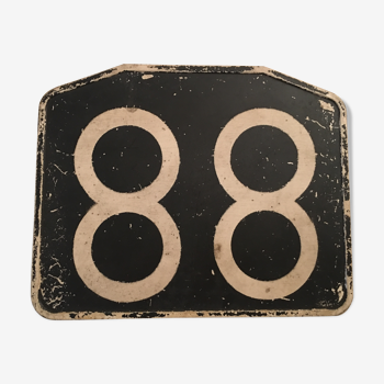 Old Bakelite No. 88 bus line plate.