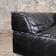 Canapé en cuir noir Player par Hans Hopfer pour Roche Bobois, 1972