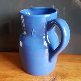 Blue ceramic pitcher